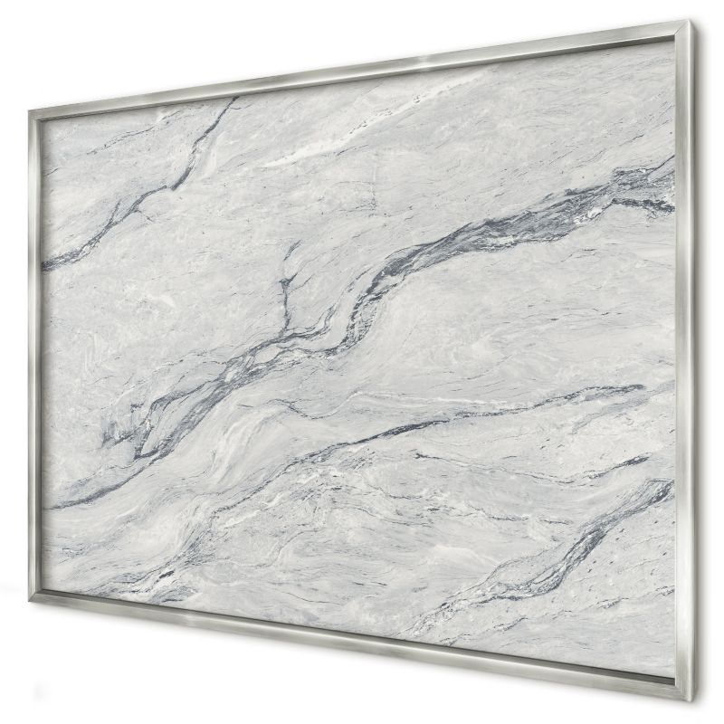 Magnetyczna tablica ozdobna Wallfluent 100x70 Szara elegancja w srebrnej ramie 1szt