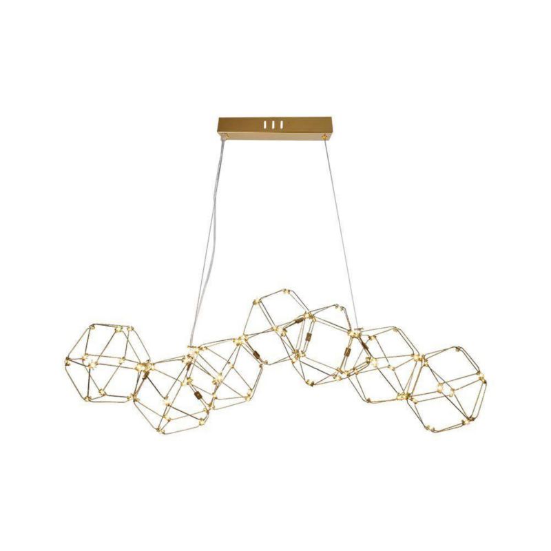 Lampa wisząca V-TAC Vt-7918 5475 mosiężno-złota designerska wbudowany LED 28W 1 szt.
