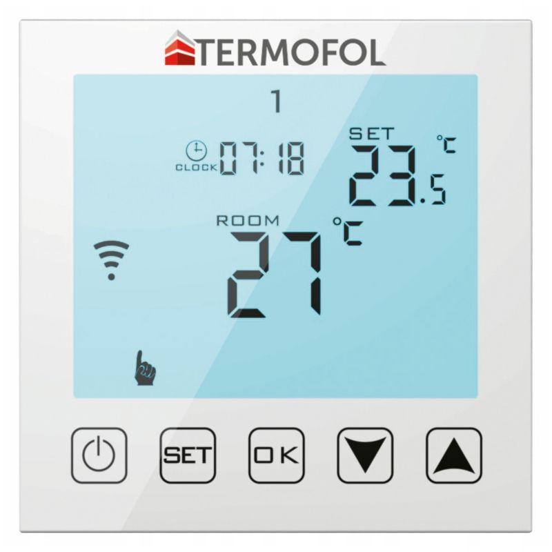 Termoregulator pokojowy TERMOFOL TF-WiFi biały do ogrzewania podłogowego