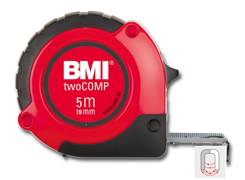 Miara zwijana BMI twoCOMP 5 m magnetyczna 1 szt.