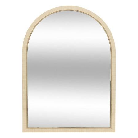 Lustro półokrągłe Thea ATMOSPHERA dekoracyjne 55x75 cm beżowe do salonu i przedpokoju 1 szt.