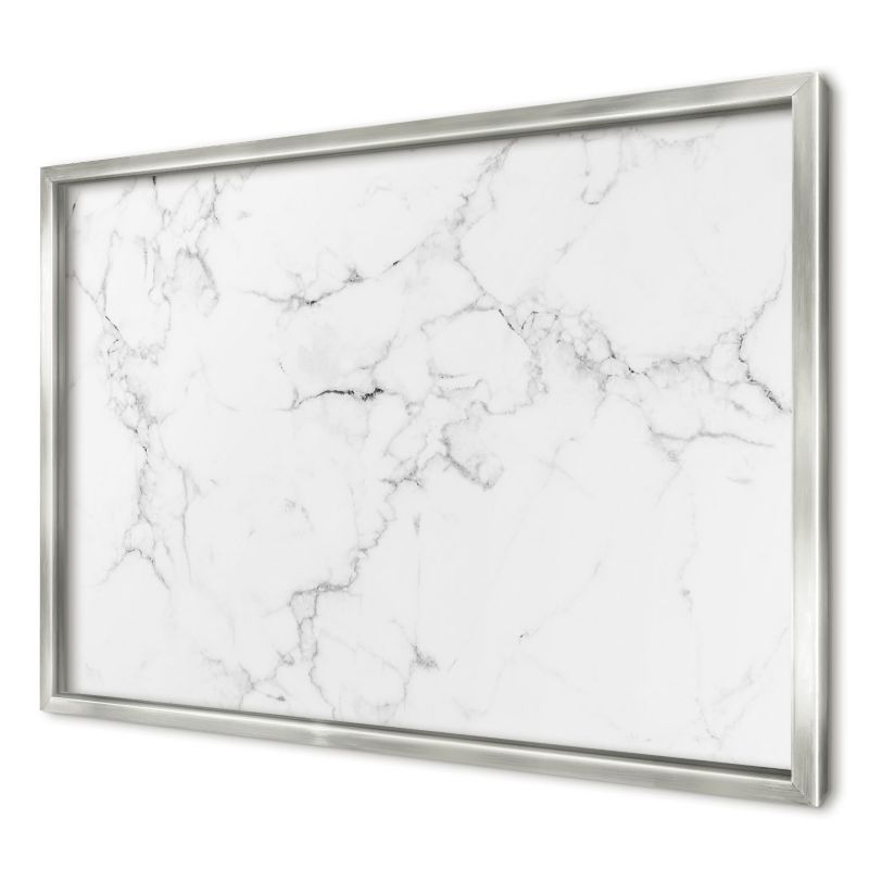 Ozdobna tablica magnetyczna Wallfluent 60x40 Marmur wzór w srebrnej ramie 1szt