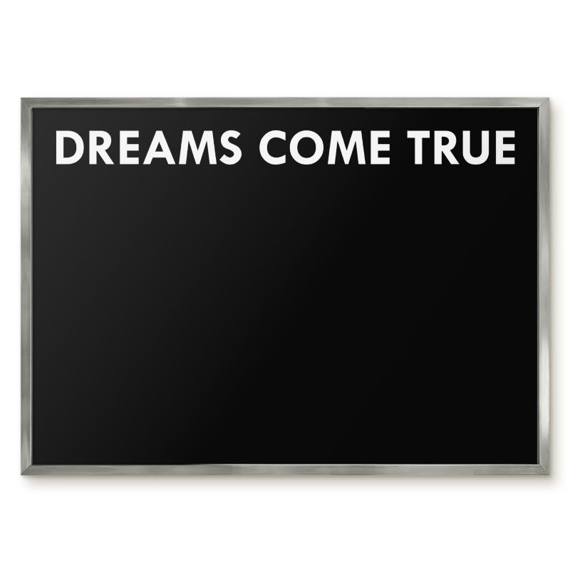 Tablica Magnetyczna Dekoracyjna Ścienna Tulup 70x50 cm Dreams come true 7 - Srebrna rama Do salonu, sypialni 1 szt.