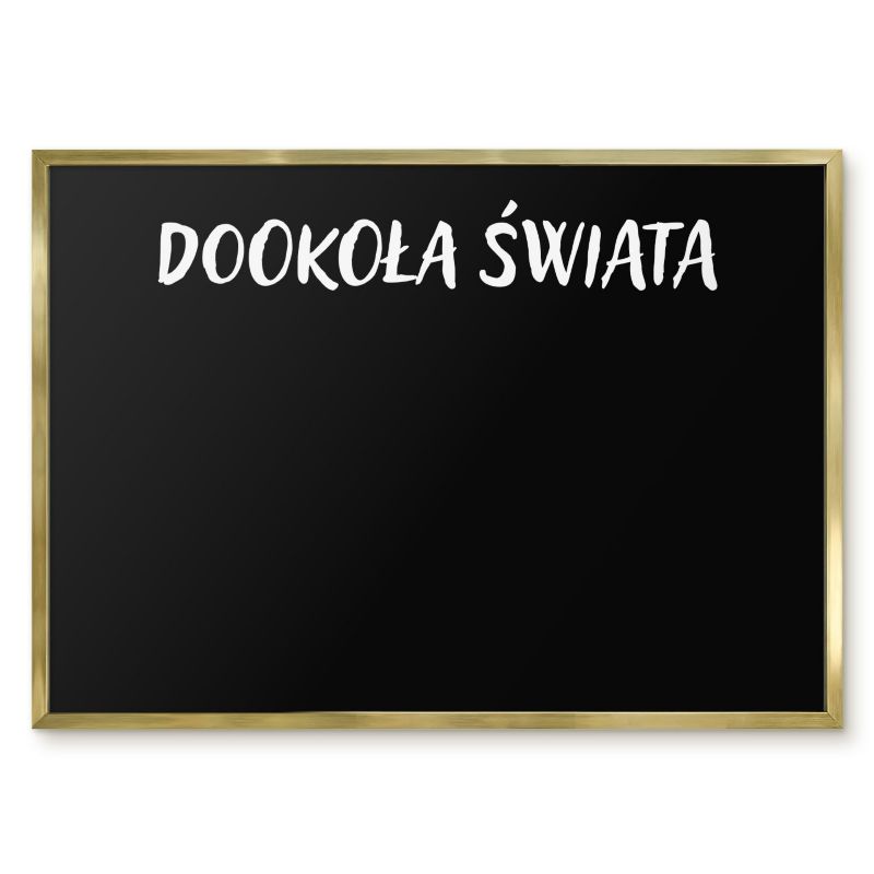 Tablica Magnetyczna Do Sypialni Tulup 70x50 cm Dookoła świata 5 - Złota rama Do salonu, sypialni 1 szt.