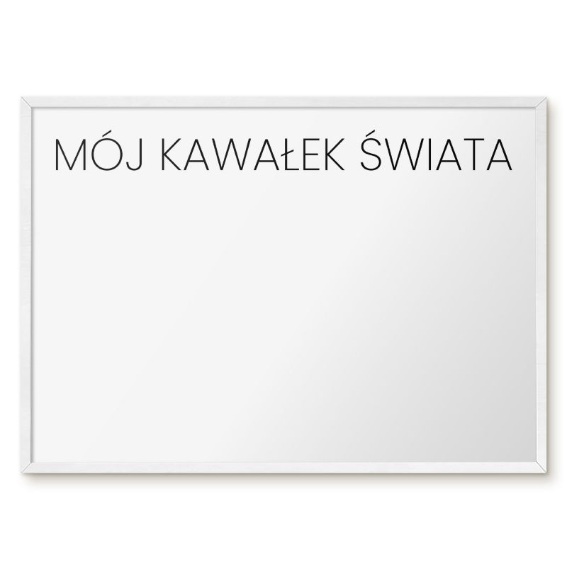 Tablica Magnetyczna Tulup 70x50 cm Mój kawałek świata 3 - Biała rama Do salonu, sypialni 1 szt.