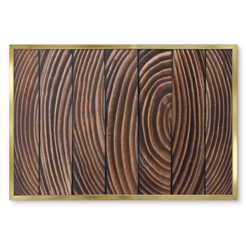 Tablica Magnetyczna Do Salonu Tulup 60x40 cm struktura drewna - Złota rama Do salonu, gabinetu 1 szt.