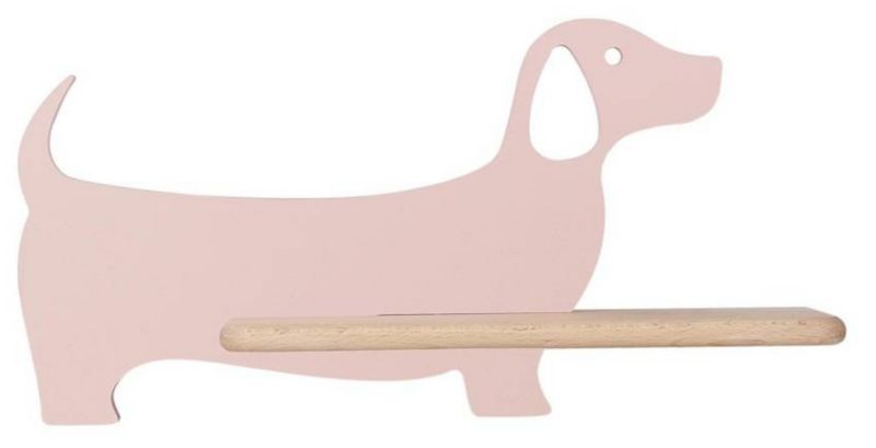 Kinkiet ścienny Candellux Dog jasne drewno i róż LED 5W 4000K 250lm IP20 wym: 18,5 x 36,5 x 12 cm - 1 szt.