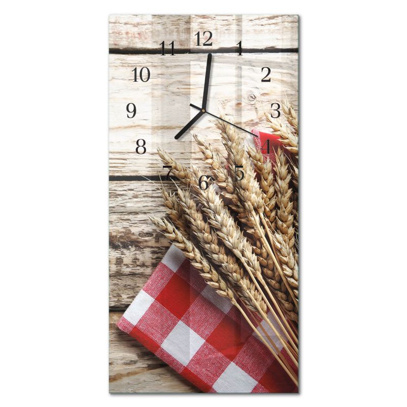 Zegar Ścienny Cichy Mechanizm Tulup 30x60 cm z Czarnymi Wskazówkami Ziarno 1 szt.