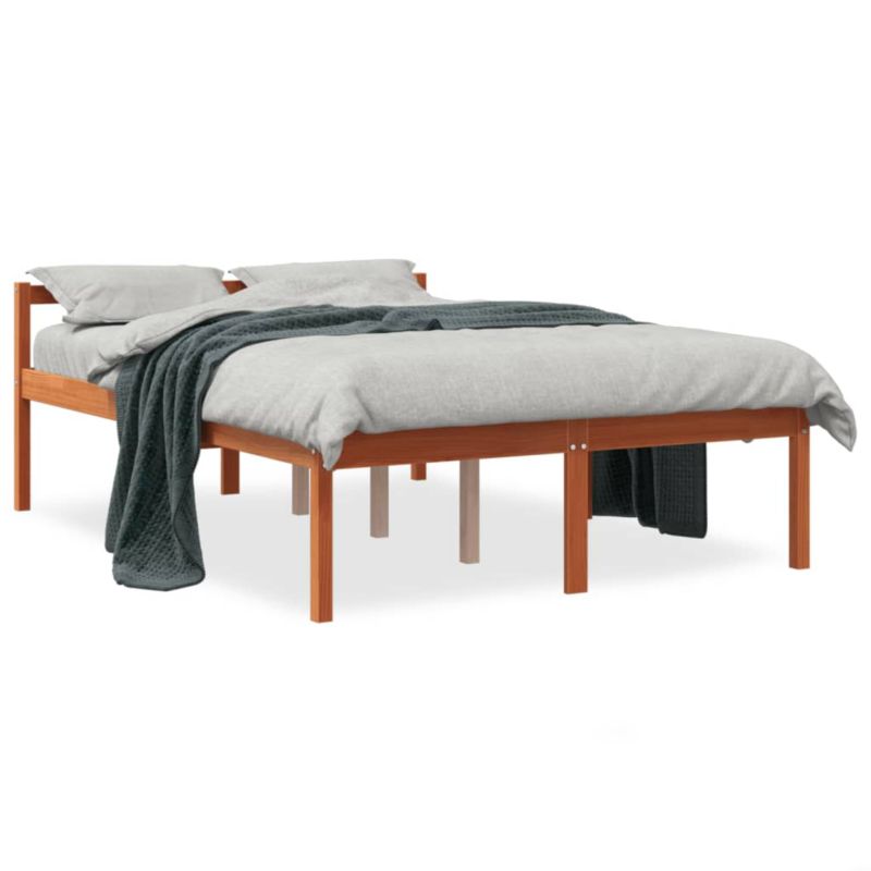 Rama łóżka WaszeMeble 135x190 cm Woskowy brąz sosna WM-844154 1 szt.
