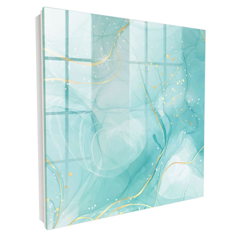 Wieszak Na Klucze Zamykany Tulup 30x30 cm Turkusowa elegancja - Biała - Otwierana na prawo 1 szt.