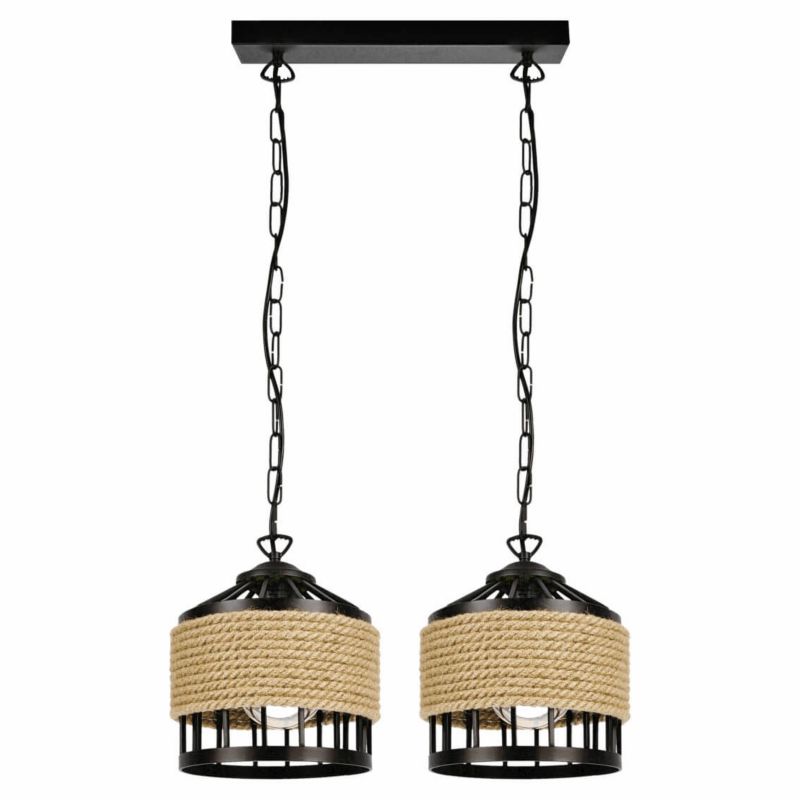 Lampa wisząca Szpak Koloseum 2 S72 czarna 2xE27 1szt