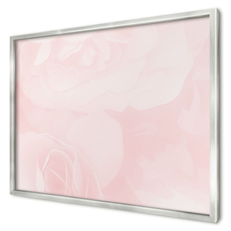Ozdobna tablica na magnesy Wallfluent 70x50 Delikatny róż w srebrnej ramie 1szt