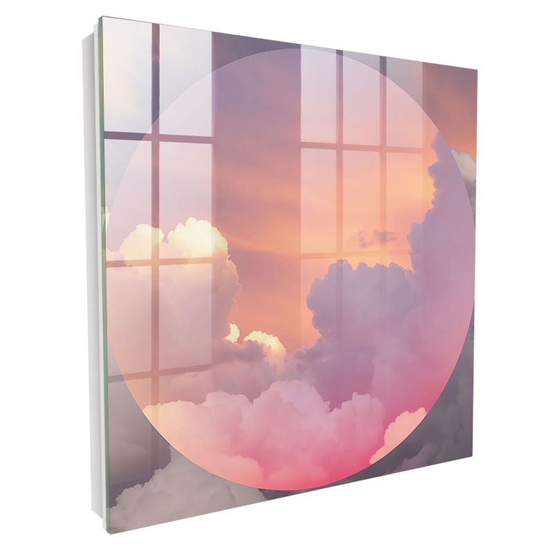 Organizer Na Klucze Tulup 30x30 cm Eteryczne obłoki - Biała - Otwierana na prawo 1 szt.