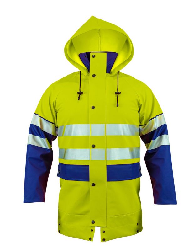 Kurtka dwukolorowa PROS model 400 R Żółty fluorescencyjny/Niebieski 60 1 szt.
