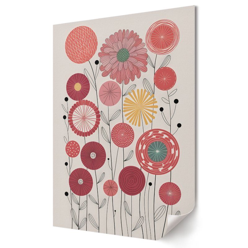 Plakat canvas Wallfluent Format A3 Kwiaty ilustracja Projekt Artystyczny Afterform 1 szt.