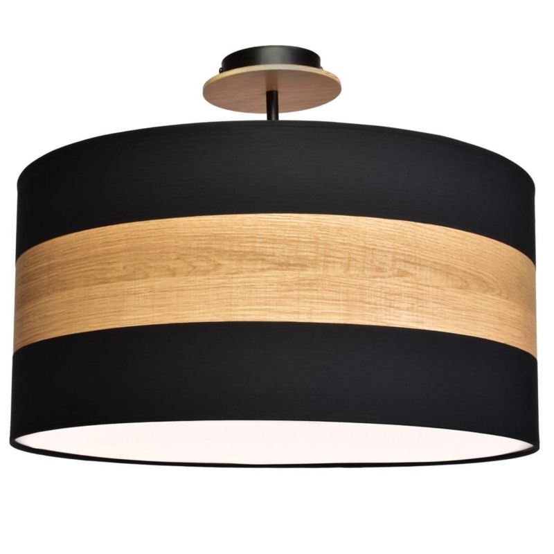 Lampa sufitowa wisząca Milagro Terra jasne drewno-czarna wym: 35 x 50 x 50 cm 3xE27 x 60W 1 szt.