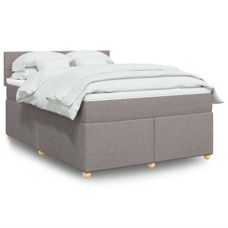 Łóżko z materacem WaszeMeble 160x200 cm Taupe tkanina z LED WM-3289035 1 szt.