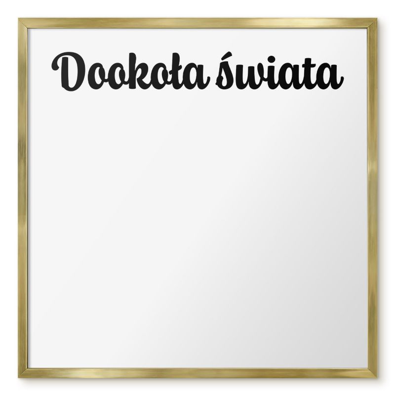 Tablica Magnetyczna Do Biura Tulup 50x50 cm Dookoła świata 1 - Złota rama Do salonu, sypialni 1 szt.