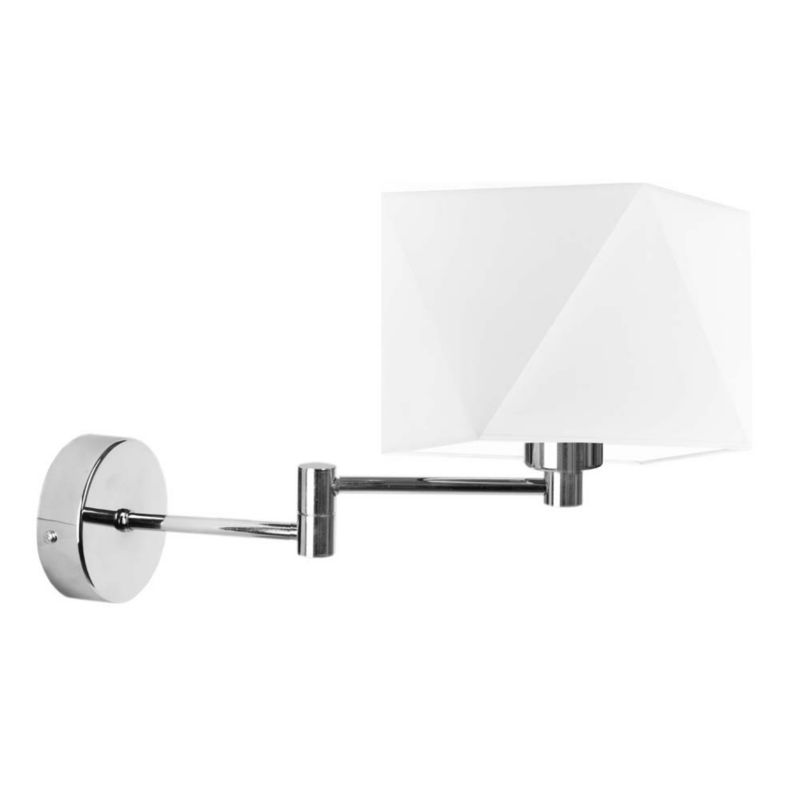 Kinkiet Volta Light Factory Burne Chrom/biały Abażur 1xE27 1szt.