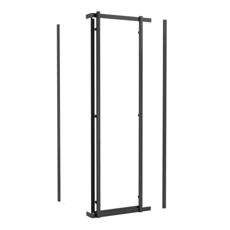 Kabina prysznicowa Durasan Titanium Open Gun metal 80x80x200 kwadratowa, 6 mm, easy clean 1 szt.