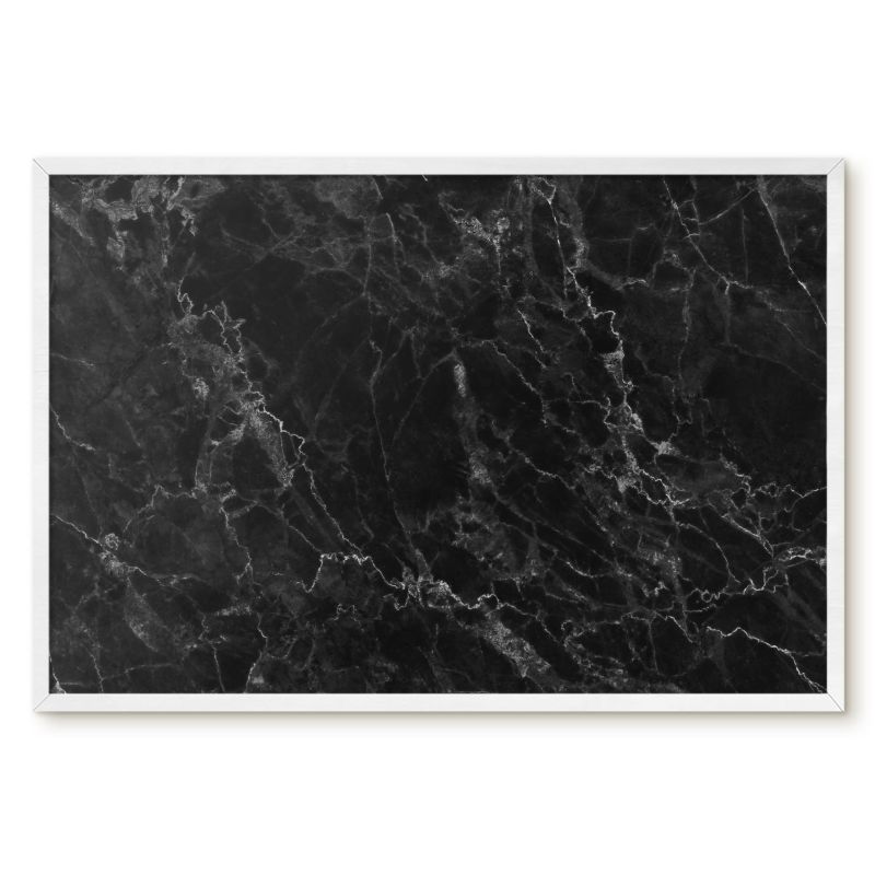 Tablica Magnetyczna Do Biura Tulup 60x40 cm czarny marmur - Biała rama Do salonu, biura 1 szt.