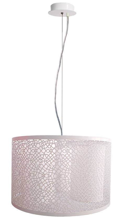 Biała lampa wisząca sufitowa 3-punktowa do salonu MADRAS metal