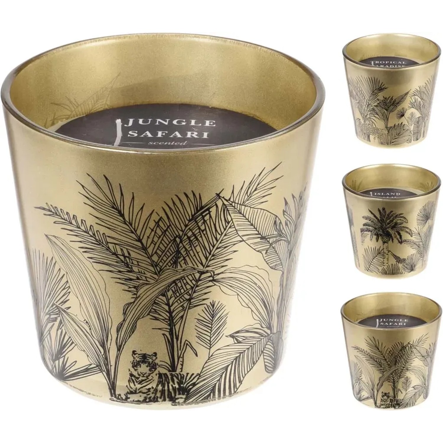 Świeca Jungle Gold zapach szkło mix - śr. 11 cm