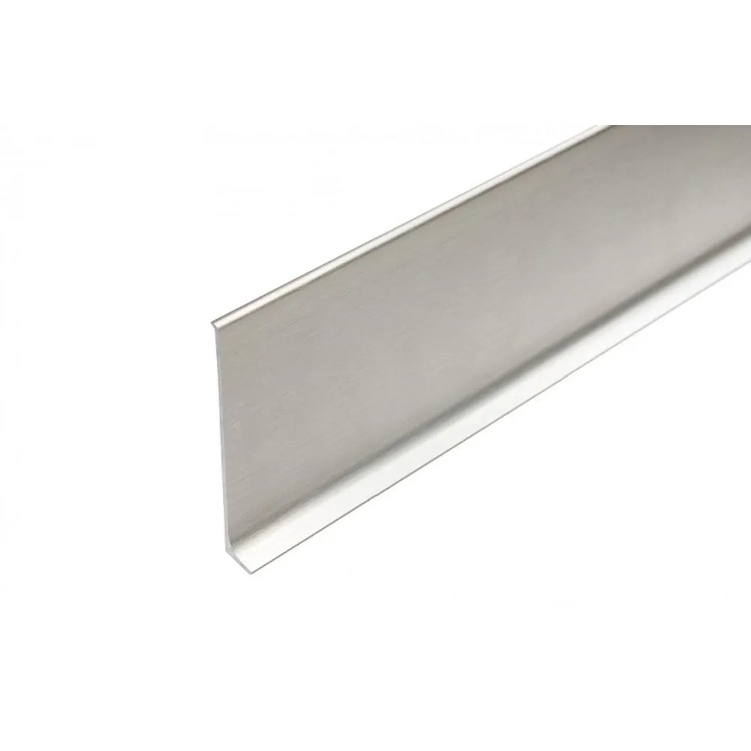 Cezar Listwa przypodłogowa aluminium platyna polerowana szczotkowana 80x10x2500