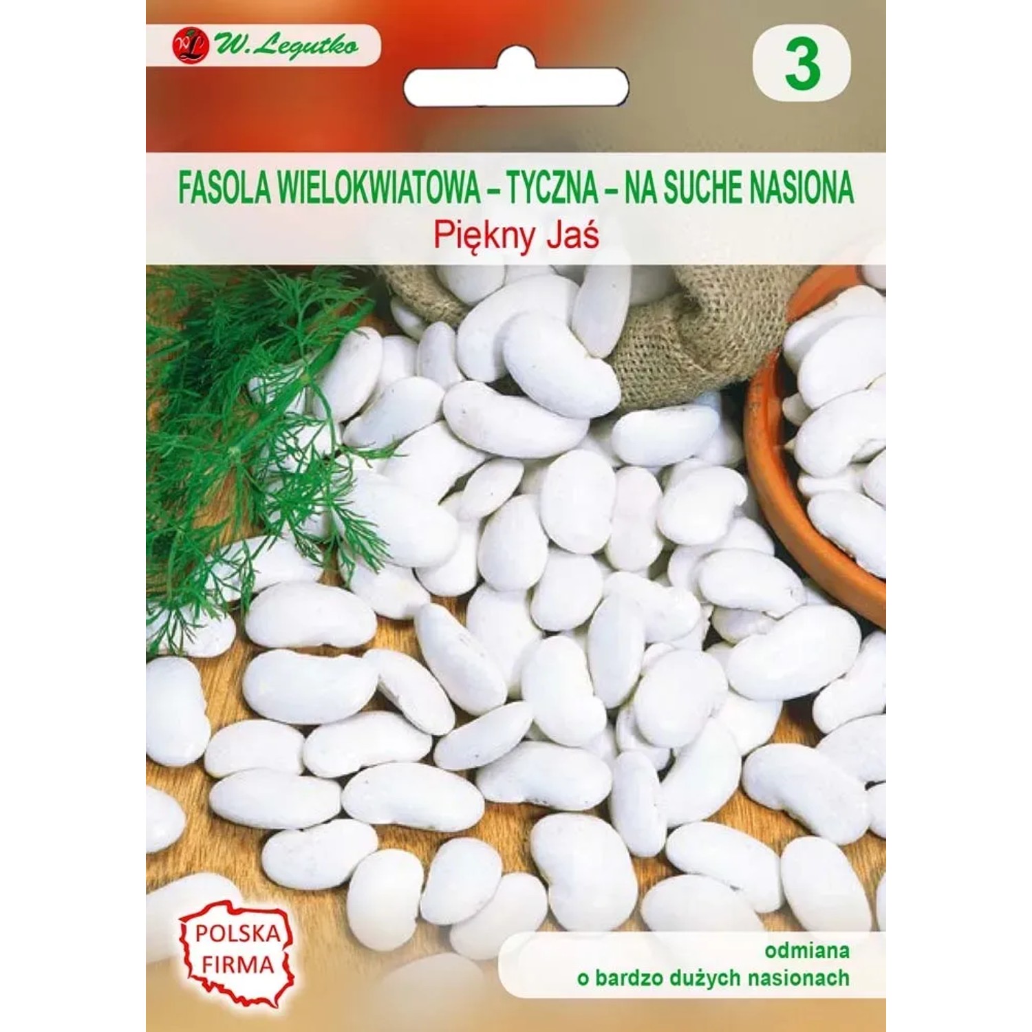 Fasola (Phaseolus vulgaris) Piękny Jaś - 35 g