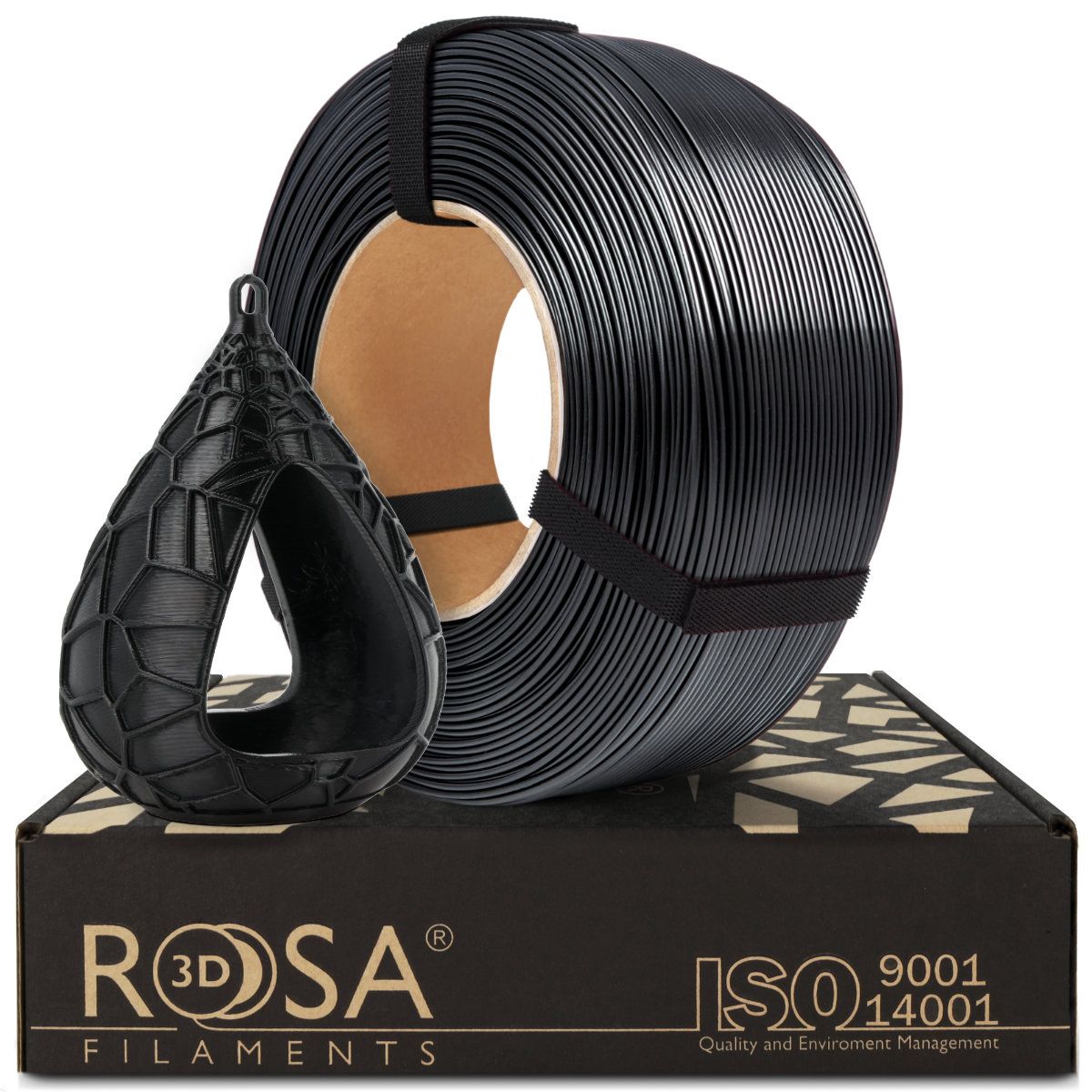 FILAMENT 3D ReFill PET-G Standard HS Black (Refill 1kg / 1.75mm)