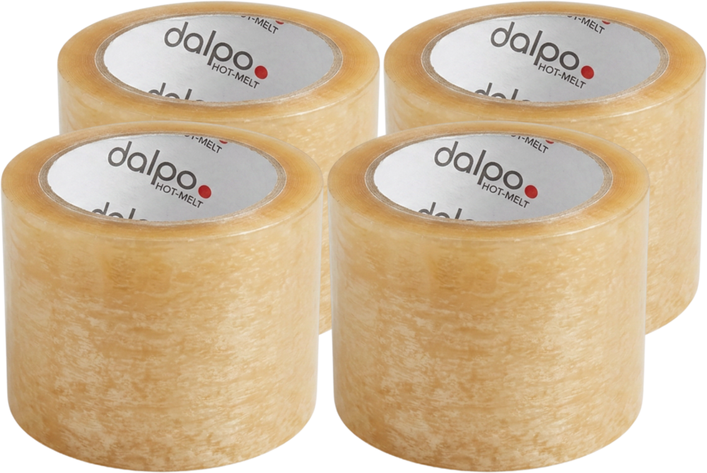 4x Taśma pakowa Dalpo, 72mmx66m, transparentny