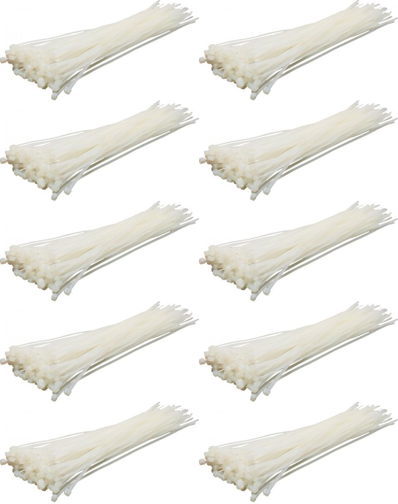 10x Opaski zaciskowe LogiLink, 200x2.5 mm, 100 sztuk, biały