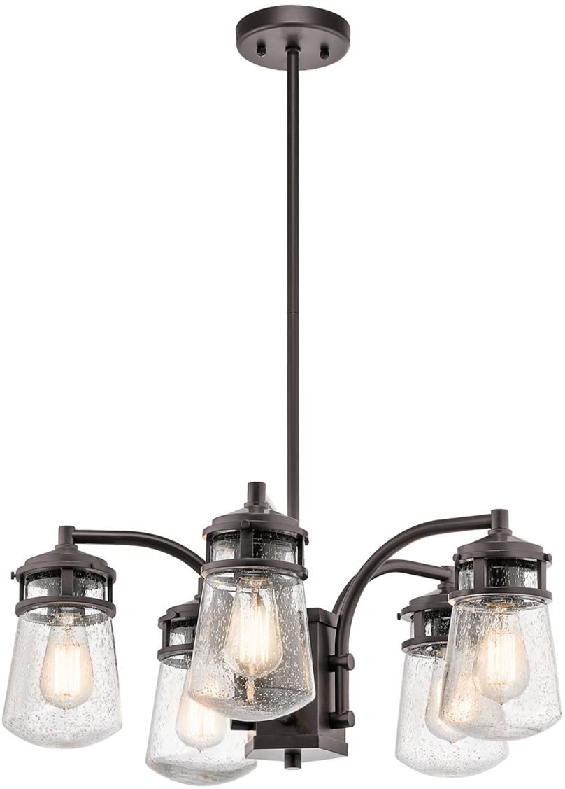 Elstead Lighting Lyndon lampa wisząca 5x60 W brązowa KL-LYNDON-5P-AZ