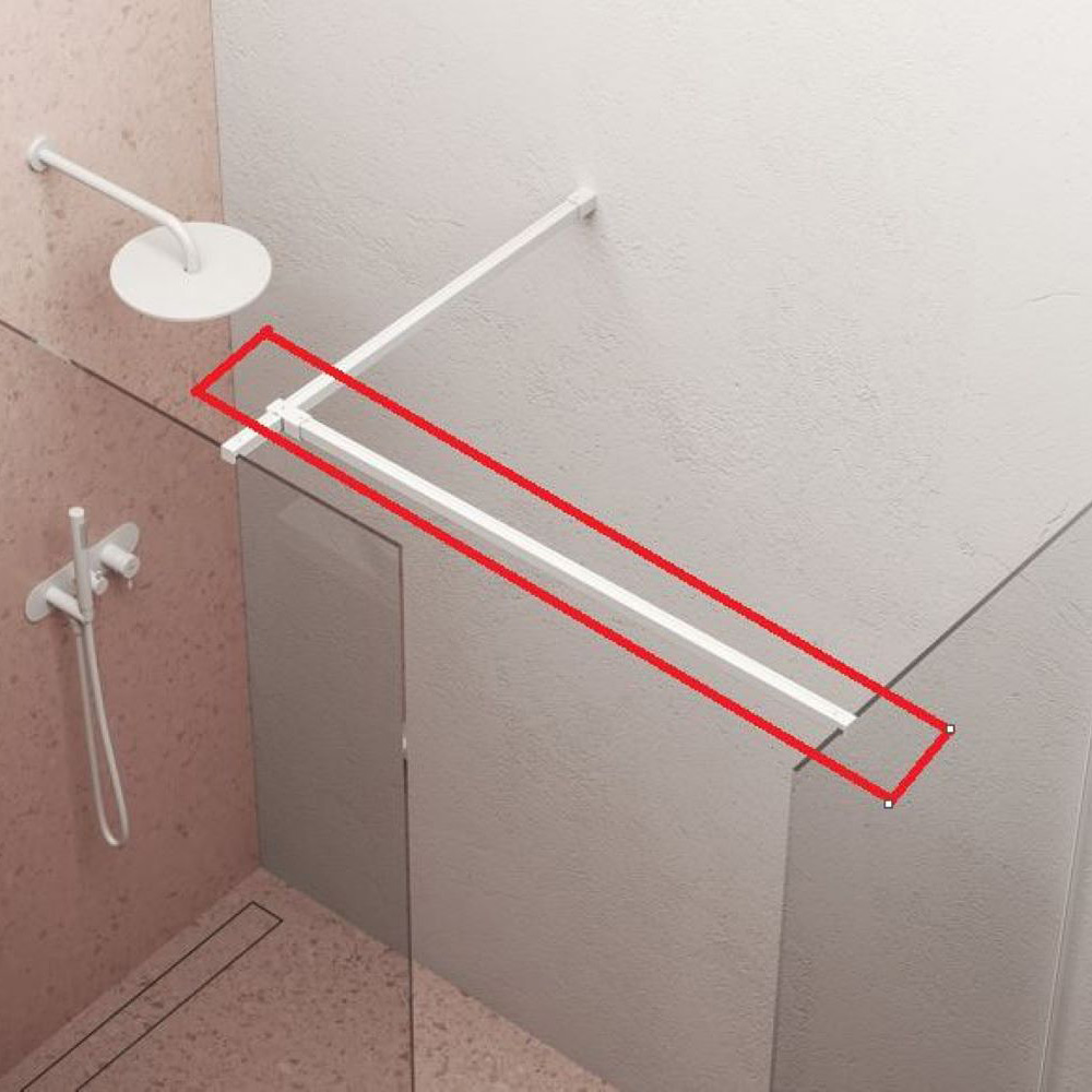 Ravak Walk-In Wall element łączący biały mat GWD01000E008