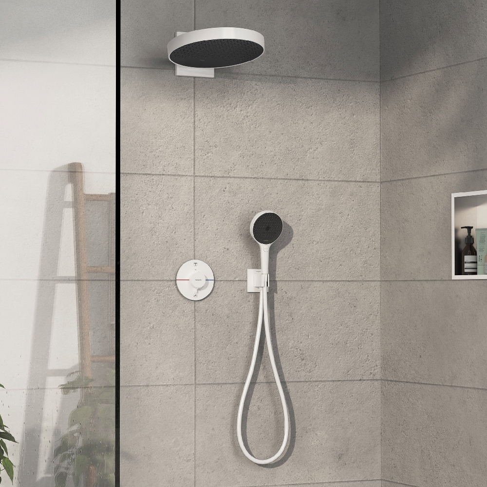 Hansgrohe ShowerSelect Comfort S bateria wannowo-prysznicowa podtynkowa termostatyczna biały mat 15554700