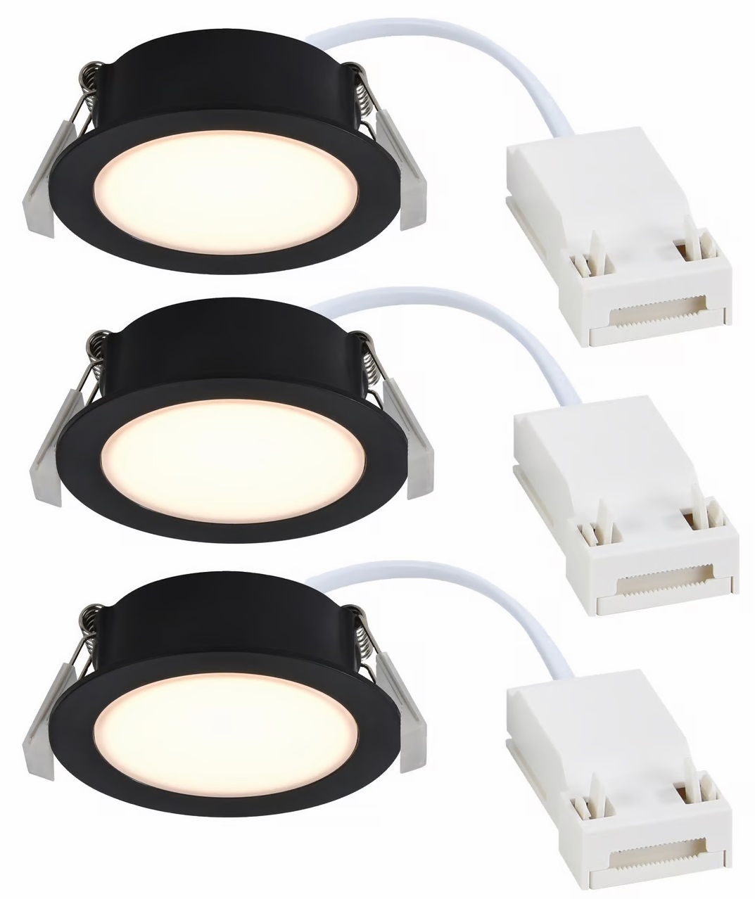 Nordlux Olea lampa do zabudowy 1x4,4 W czarna 3pak 2510400103