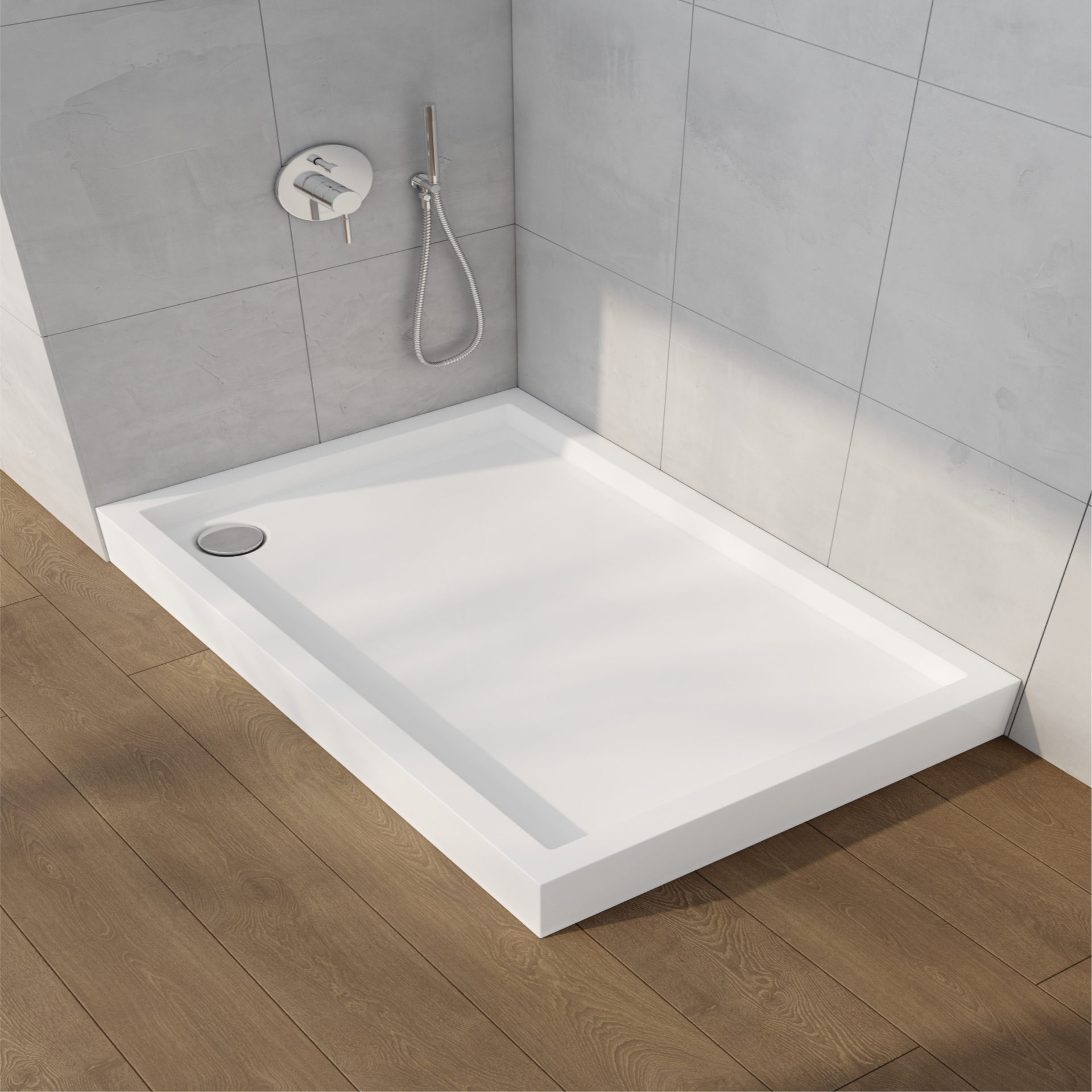 Schedpol Medium brodzik prostokątny 100x80 cm biały 3.4736