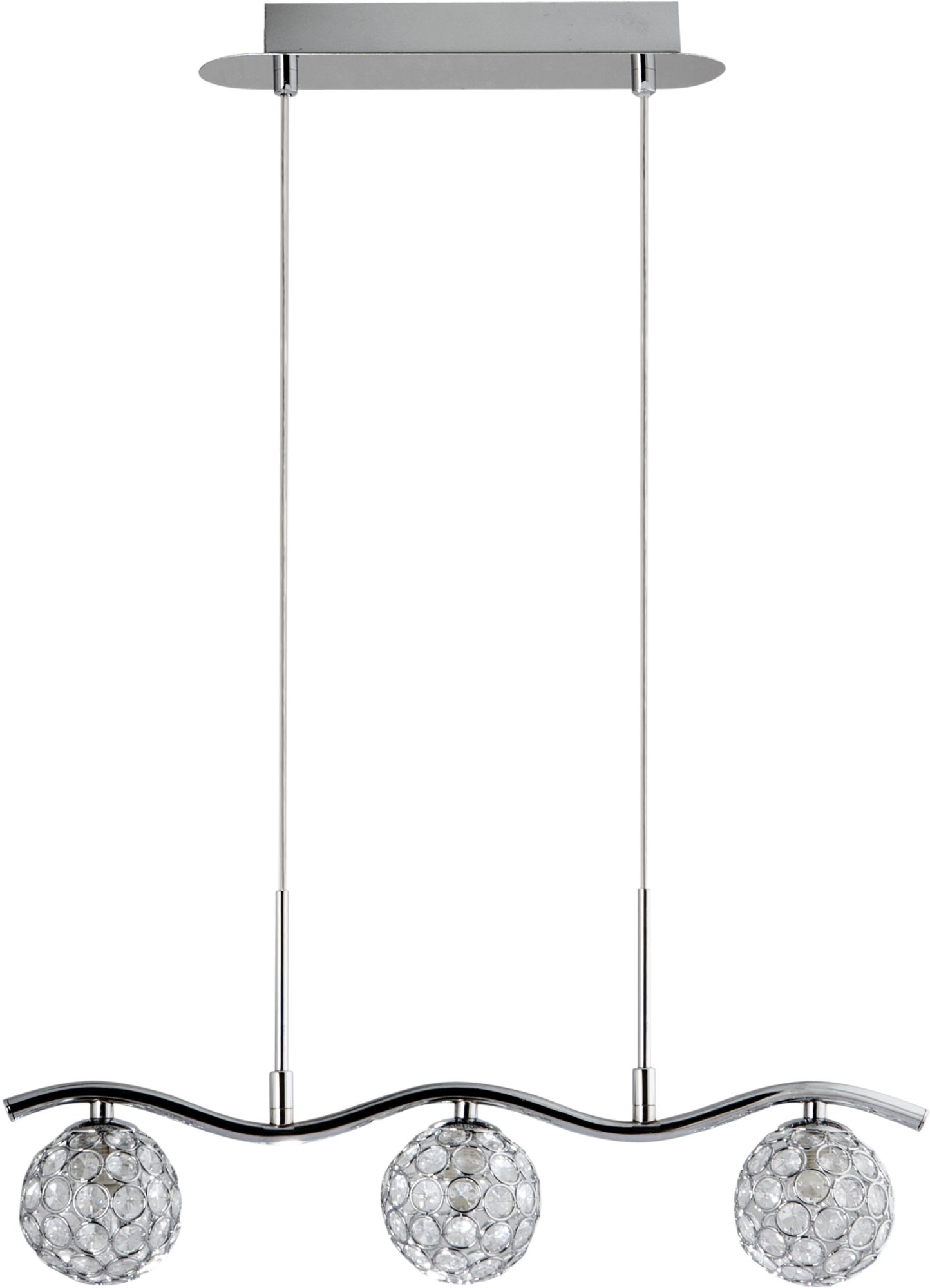 Candellux Starlet lampa wisząca 3x40W chrom/przezroczysty 33-85743
