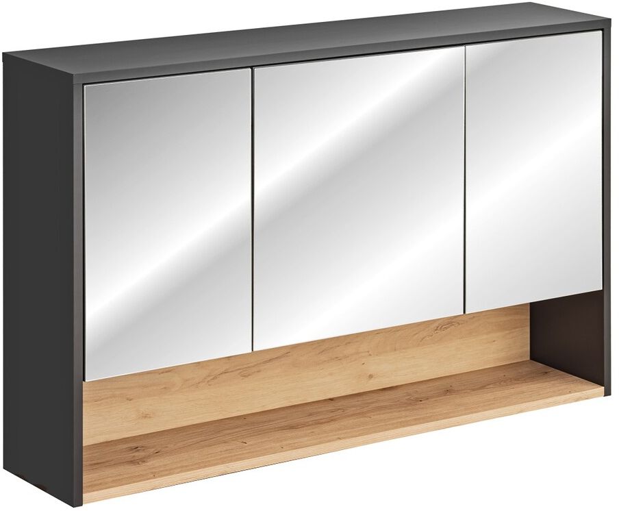 Comad Borneo szafka 120x25x75 cm z lustrem szara BORNEO COSMOS 843 FSC