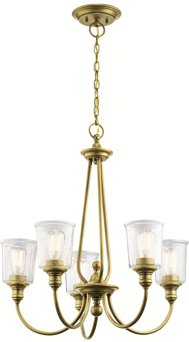 Elstead Lighting Waverly lampa wisząca 5x60 W mosiądz KL-WAVERLY5-NBR