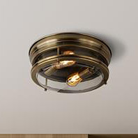 Searchlight Edinburgh lampa podsufitowa 2x60W antyczny mosiądz 5182AB