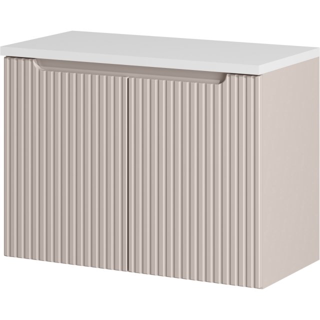 COMAD Szafka podumywalkowa z drzwiami NOVA CASHMERE z blatem WHITE 80