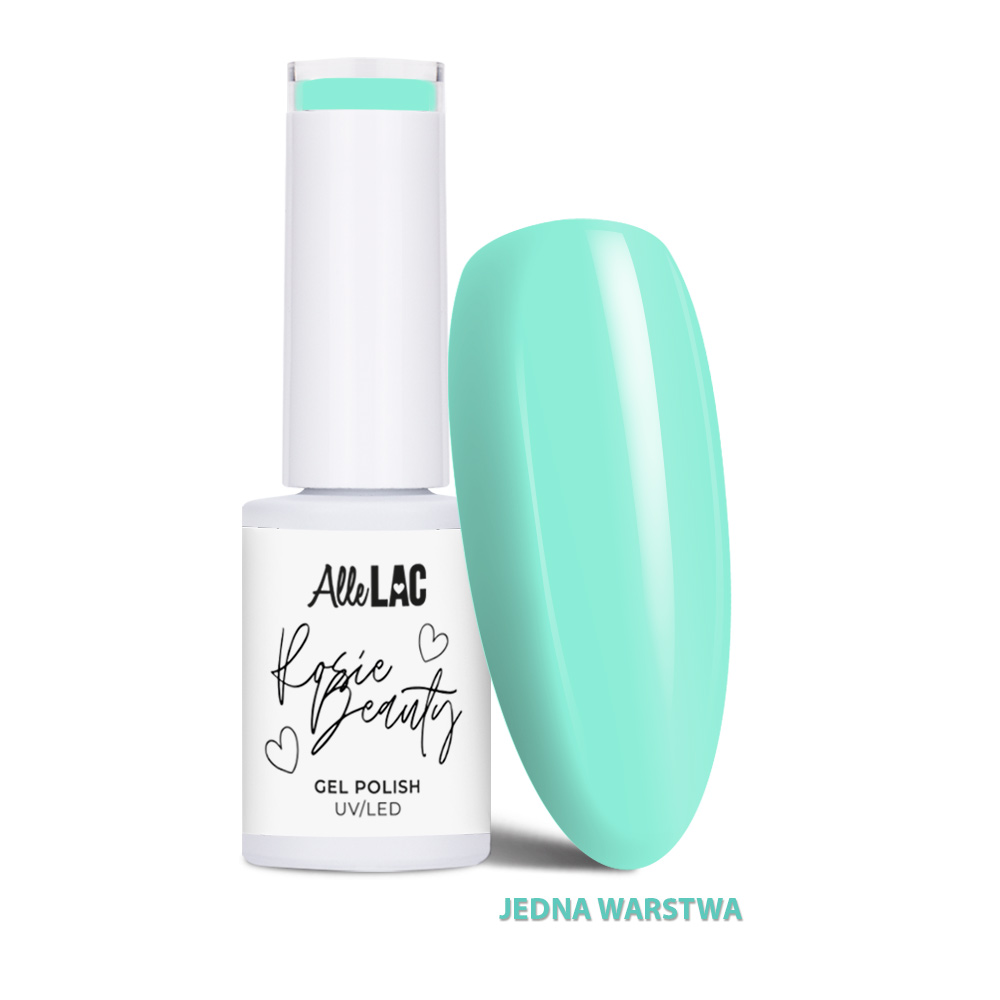 Lakier hybrydowy LED/UV Gel Polish AlleLac x Rosie Beauty Spring Vibes Mint Ice Cream HEMA/Di-HEMA Free 6g