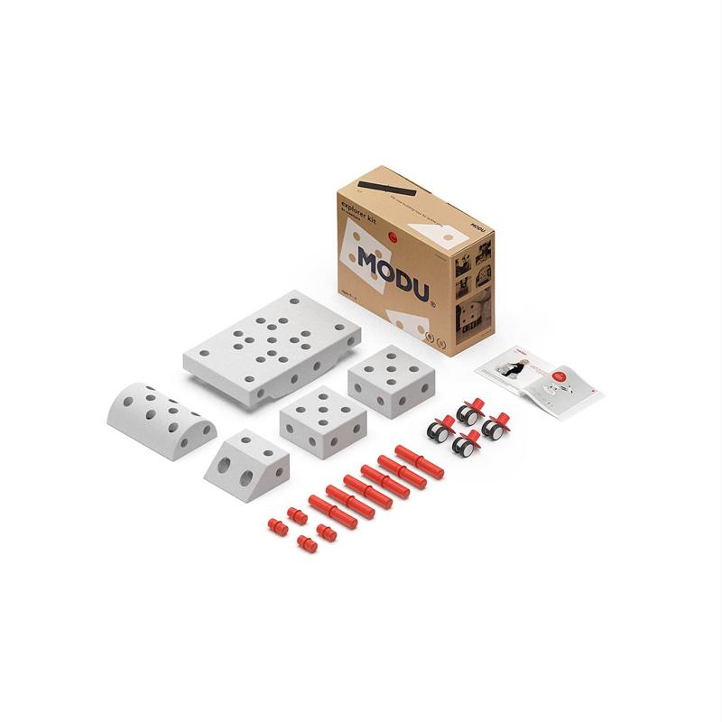 Modu Explorer Kit 8w1 - kreatywne klocki-Czerwony