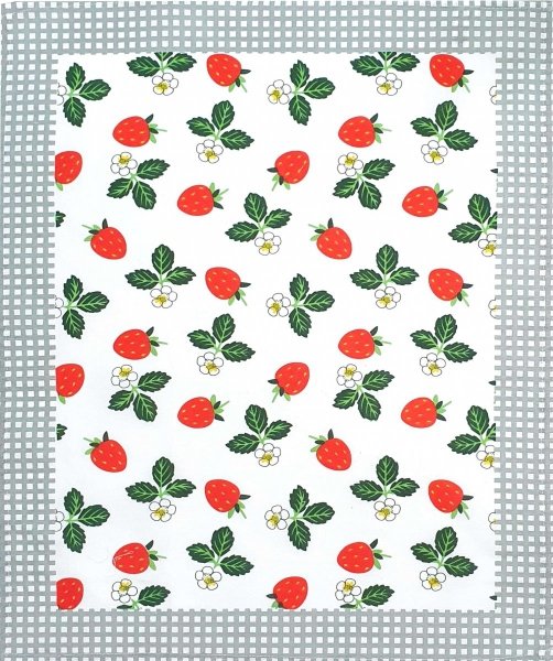 Ścierka kuchenna Grecja 50x65cm 100% bawełna wz. Truskawki szare