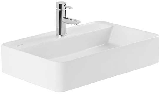 Darmowa Dostawa - Umywalka 60.2x40 cm prostokątna nablatowa biała Sanindusa Sanlife 136730004