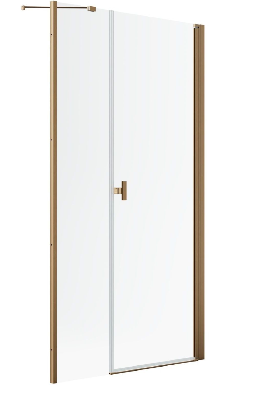 Darmowa Dostawa - Drzwi prysznicowe 100 cm uchylne miedź szczotkowany/szkło przezroczyste Radaway Nes Brushed Copper DWS I 100281009301R