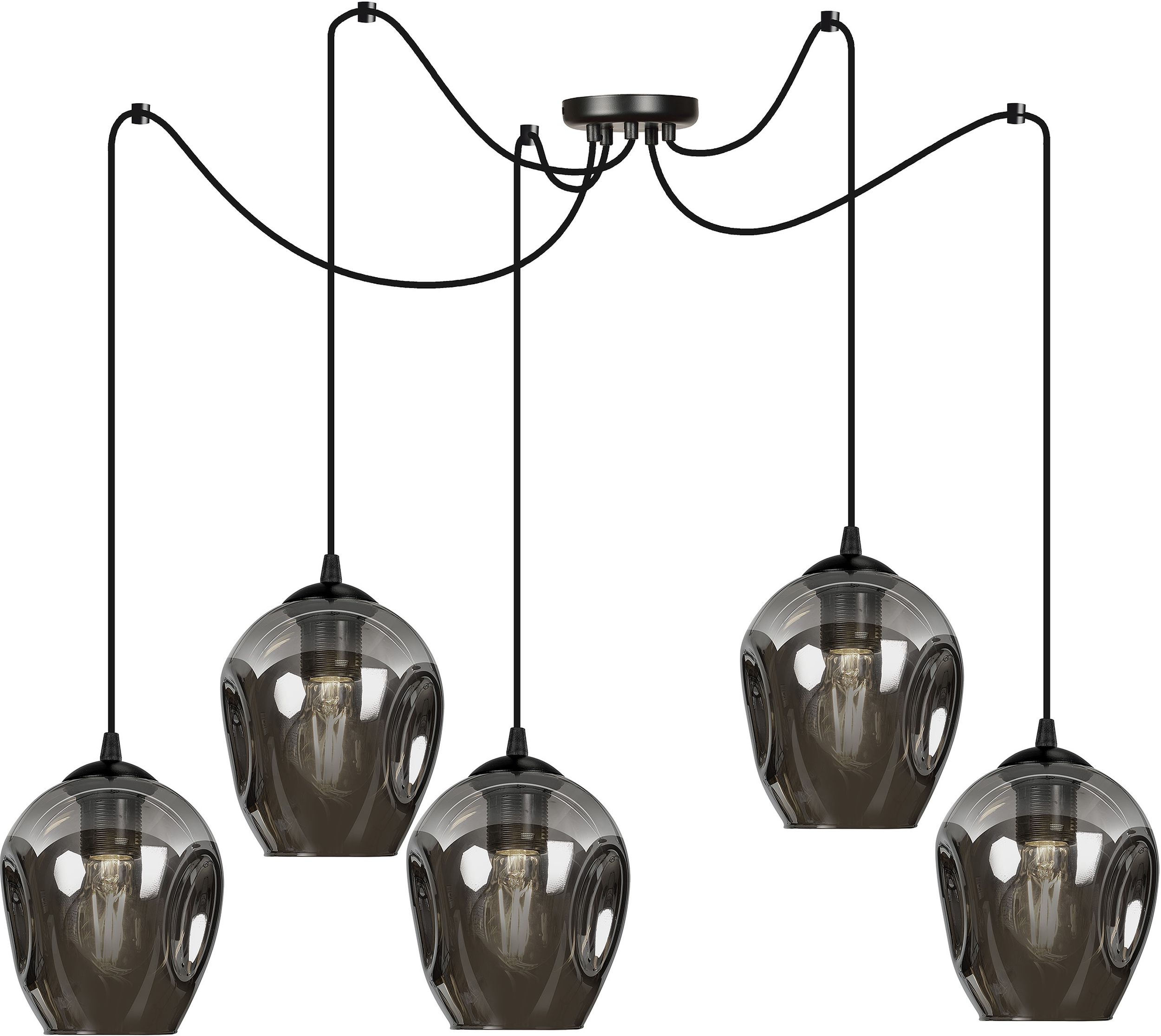 Darmowa Dostawa - Lampa wisząca 5x15 W czarna-grafitowa Emibig Level 7575