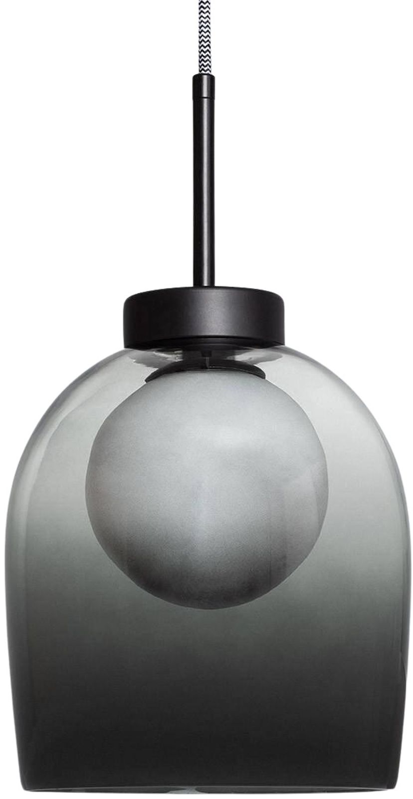 Darmowa Dostawa - Lampa wisząca 1x40 W czarna-mleczna Abruzzo Goliat ABRCKG