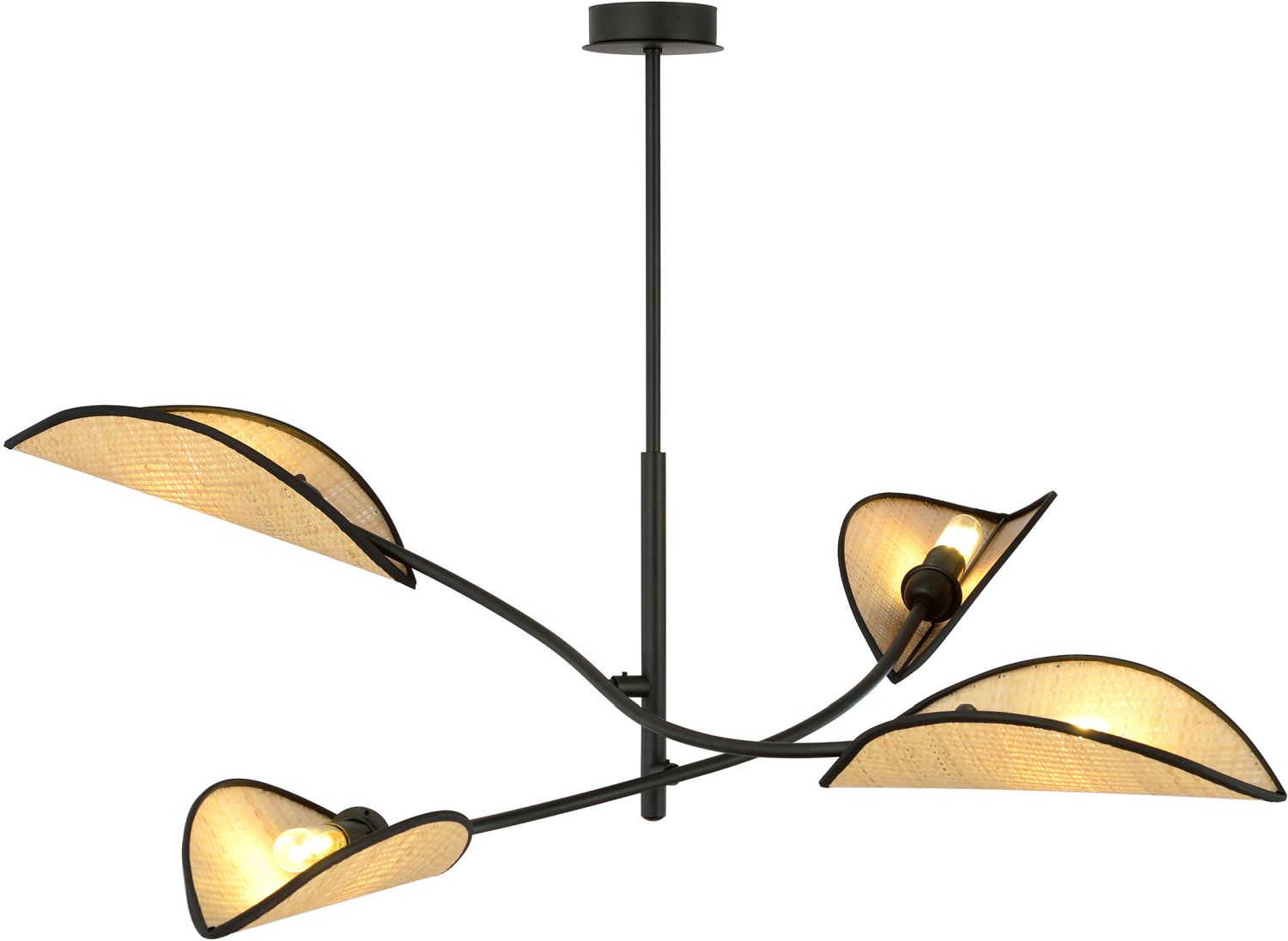 Darmowa Dostawa - Lampa podsufitowa 4x10 W czarna-beżowa Emibig Lotus 11084
